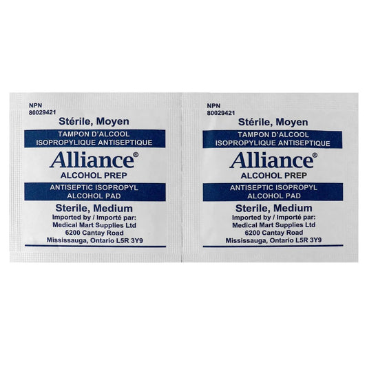 Alliance Disinfection Alcohol Prep Pads Medium, 25 count