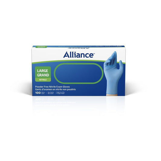 Alliance Disposable Nitrile Gloves, Medical Grade Exam Gloves, Large