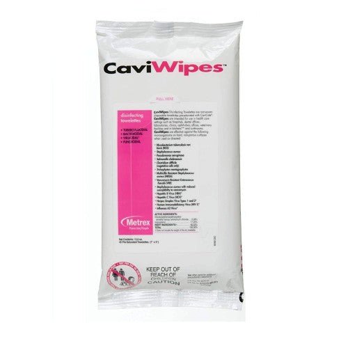 CaviWipes Flat Pack Surface Disinfectant Wipes 7" x 9", 45 count