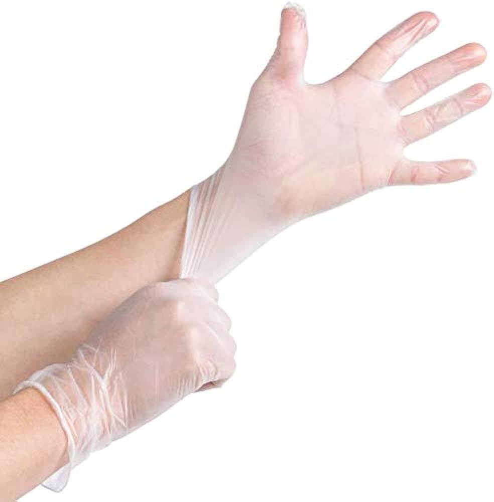 GlovePlus Industrial Clear Vinyl Gloves - 4mil, Latex Free, Non-Sterile, Powder Free