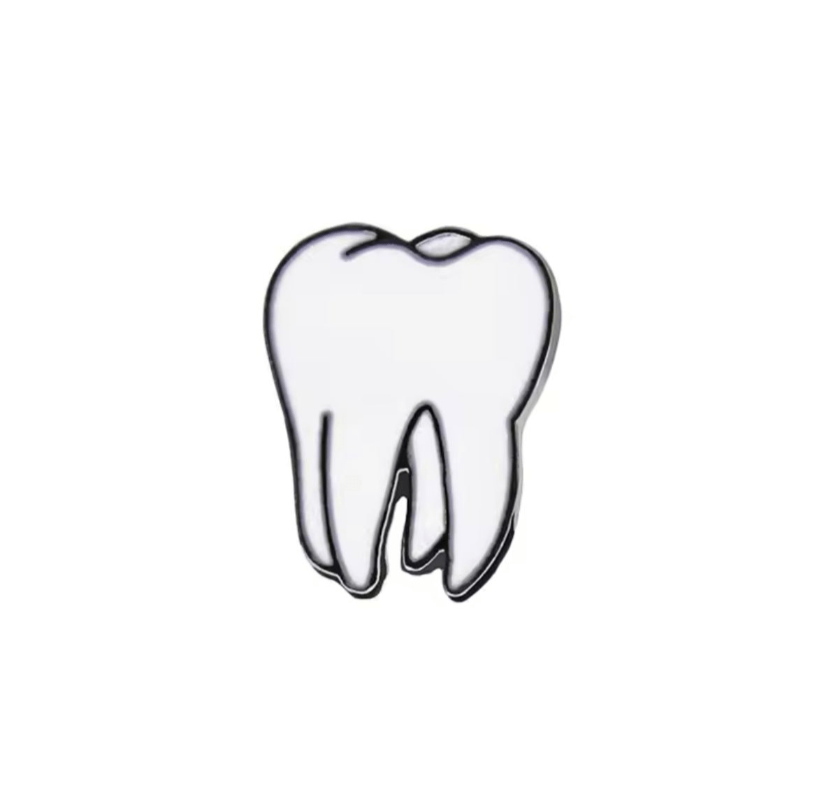 Lapel Pin - Teeth Whitening White Tooth Pin