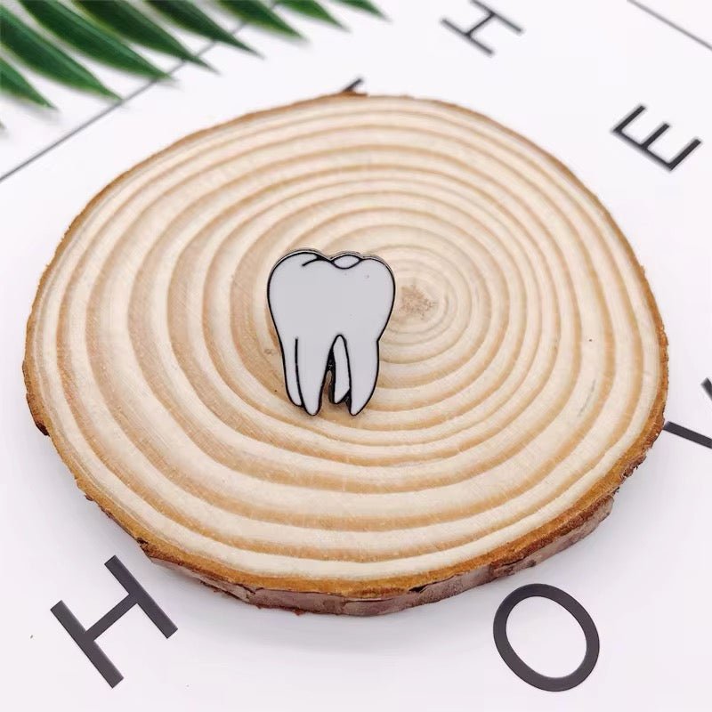 Lapel Pin - Teeth Whitening White Tooth Pin